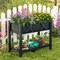 Elevated Planter Box with Drainage Poly Wood Raised Garden Bed for Vegetables and Herbs